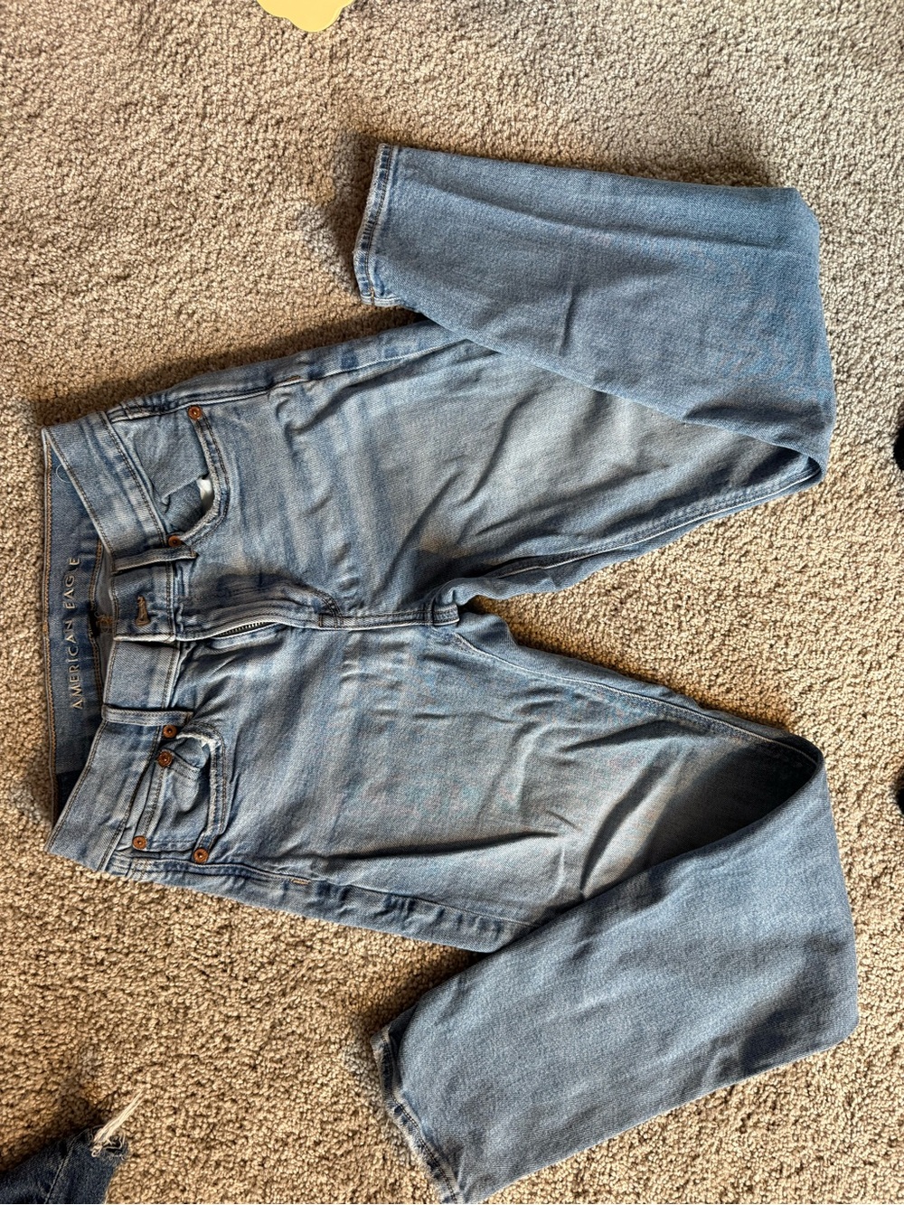 American Eagle Outfitters Women's Light Blue Straight Leg Jeans